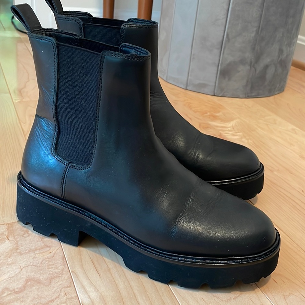 Jcrew Chelsea Lug-sole Leather Boots